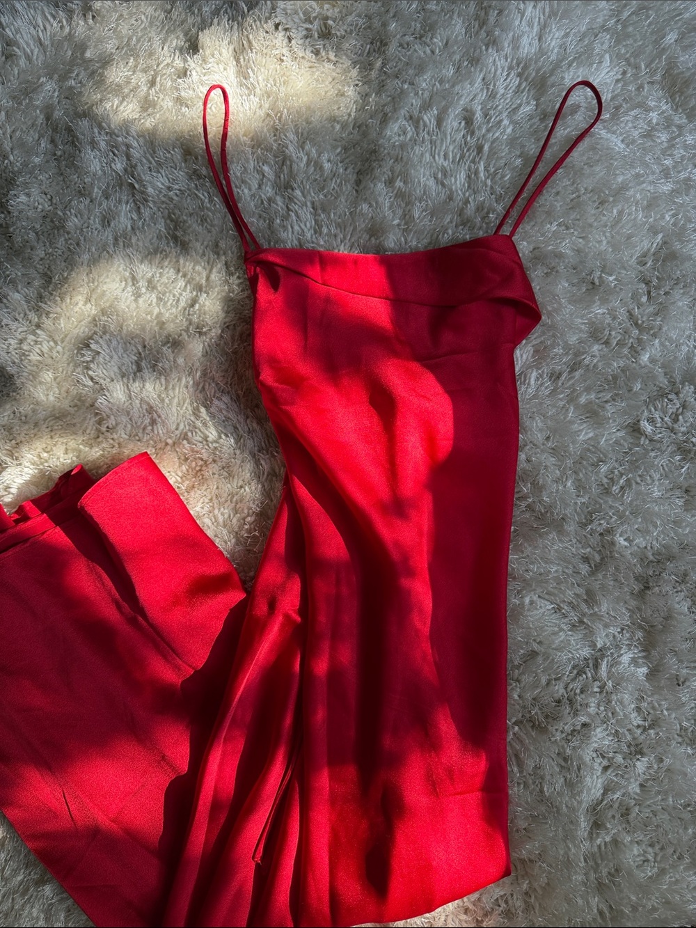ASTR The Label Red Satin Slip Dress - Picture 8 of 12